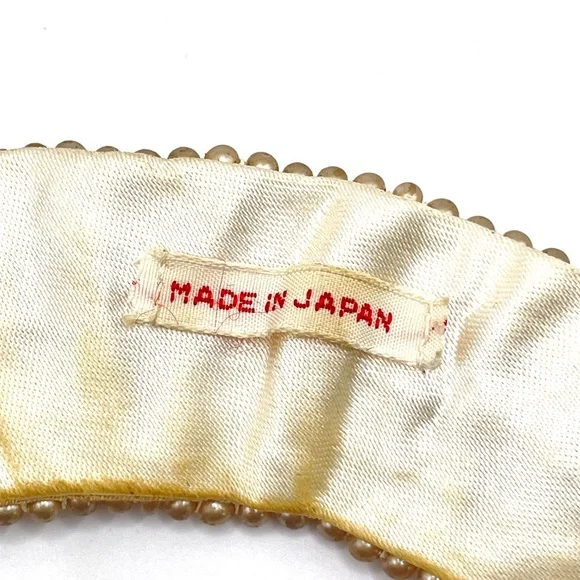 Made in Japan Vintage Ivory Cream Color Pearl Collar - Picture 13 of 13
